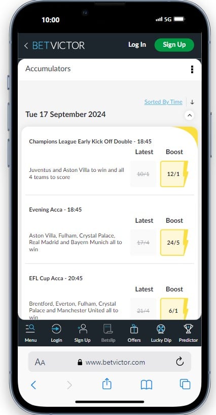 mobile betvictor