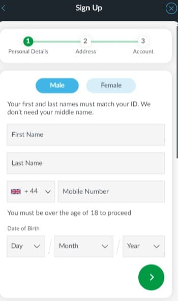 sign up betvictor